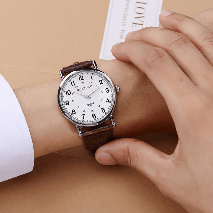 KINGNUOS 013 Casual Style Clock Men Wrist Watch Business Style Waterproof Quartz Watch - Trendha