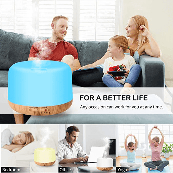 300Ml Aroma Diffuser Humidifier with Colorful Light Timing Function Low Noise for Home Office Car - Trendha