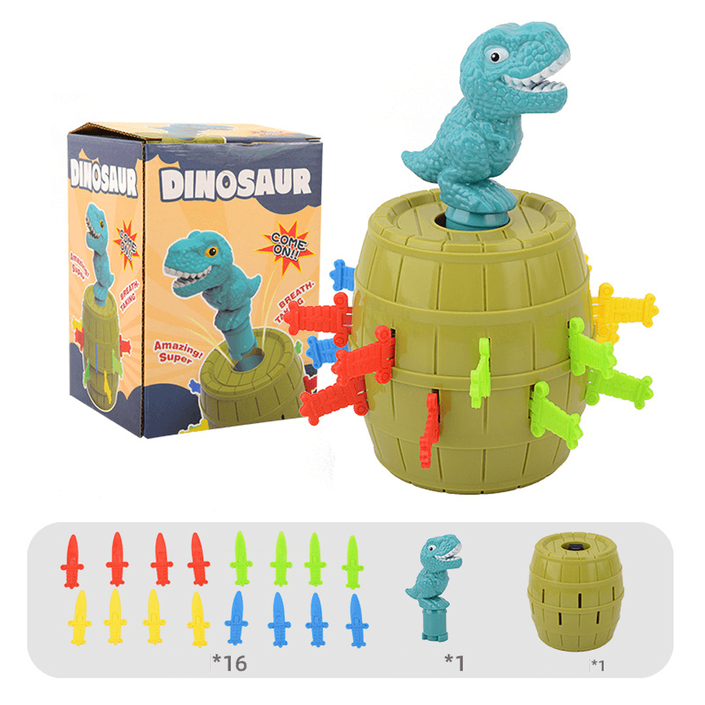 Dinosaur Bucket Game 3D Puzzle Tricky Barrel Plug Party Funny Table Game Decompression Novelties Toy for Kids Gift - Trendha