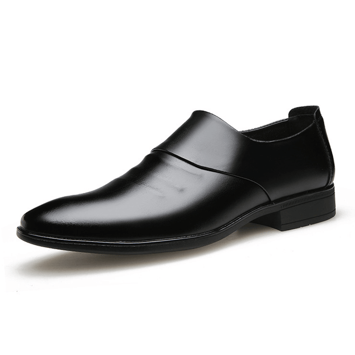 Men Microfiber Non Slip Slip on Business Formal Shoes - Trendha