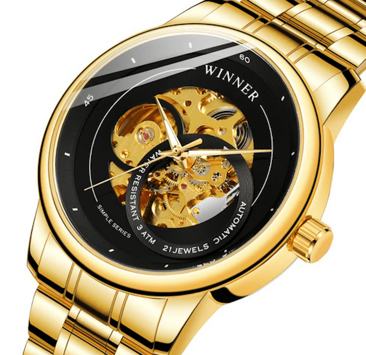 WRG8190 Waterproof Moden Design Men Wrist Watch Business Style Automatic Mechanical Watch - Trendha