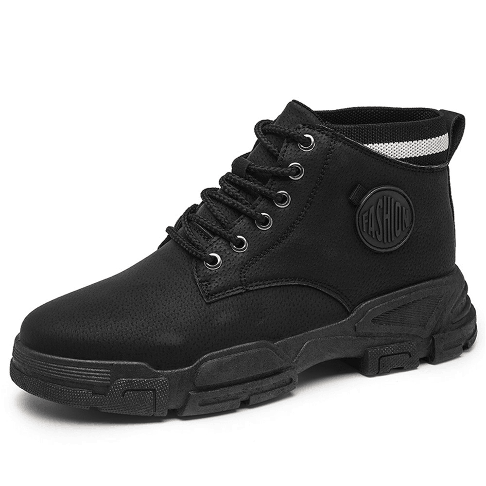 Men Fashion Street Comfy Non Slip Casual Tooling Sock Boots - Trendha