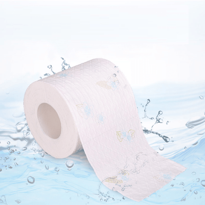 6 Rolls Printing 7-Second Roll Paper Toilet Paper Hotel Soft Hydrated Wood Pulp Toilet Pape - Trendha