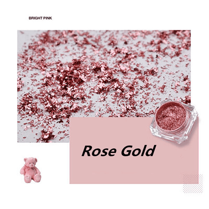 2 Rose Gold Chrome Nail Powder Mirror Effect Nail Pigment Gel Polish Salon Dust for Manicure and Makeup - Trendha