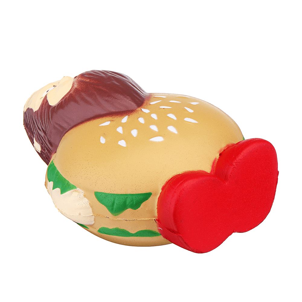 Burger Man Squishy 12.5CM Hamburger Funny Jumbo Slow Rising Rebound Toys with Packaging - Trendha