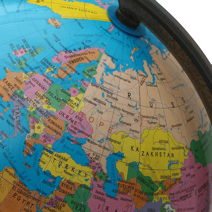 32Cm Rotating World Earth Globe Atlas Map Geography Education Toy Desktop Decor - Trendha