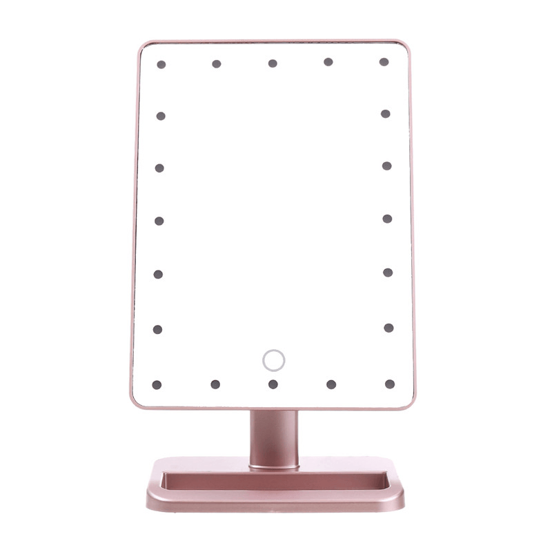 LED Illuminated Bluetooth Speaker Makeup Mirror Light Touch Dimmable Makeup Table Lamp - Trendha