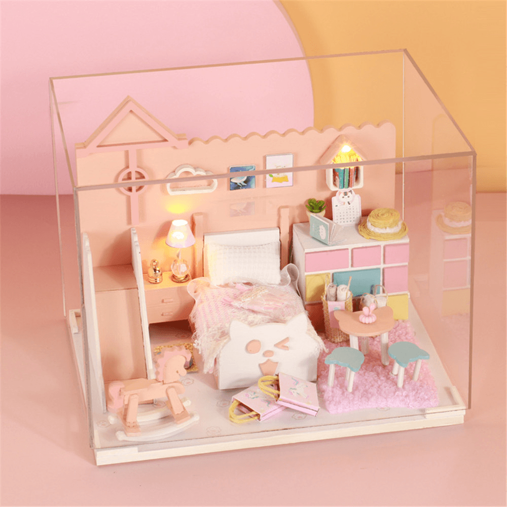 Iie Create DIY Meow Mia Handmade Cottage Assembled Doll House Model P002 - Trendha