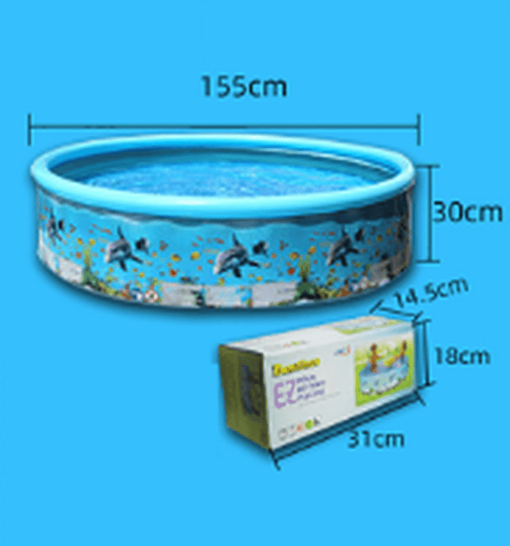 125/155/186/247Cm Retractable Inflatable Swimming Pool Large Family Summer Outdoor Play Party Supplies for Kids Adult - Trendha