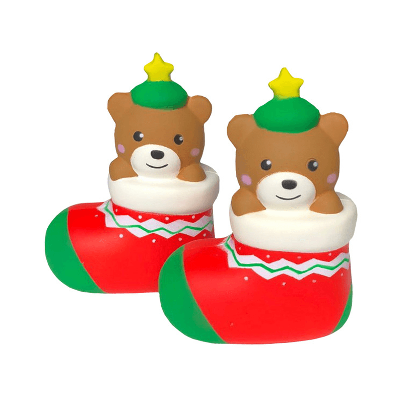 Christmas Gift Squishy Footwear Bear 13.5CM Cute Decoration Collection with Packaging - Trendha