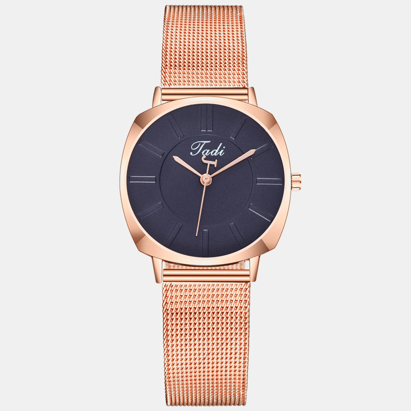 Simple Casual Elegant Women Wristwatch Full Alloy Waterproof Waterproof Quartz Watches - Trendha