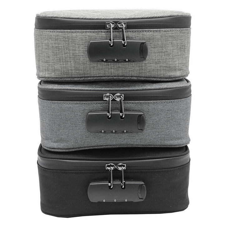 Protable Moistureproof Smell Proof Bag Lockable Travel Case Stash Box Container - Trendha