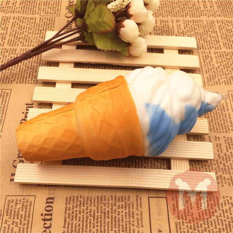 Squishy Jumbo Ice Cream Cone 17Cm Slow Rising Soft Collection Decor Gift Phone Bag Strap - Trendha