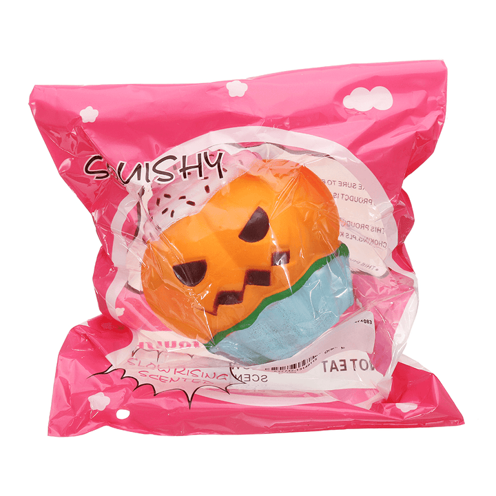 3PCS Halloween Pumpkin Ice Cream Squishy 13*10CM Slow Rising Soft Toy with Packaging - Trendha