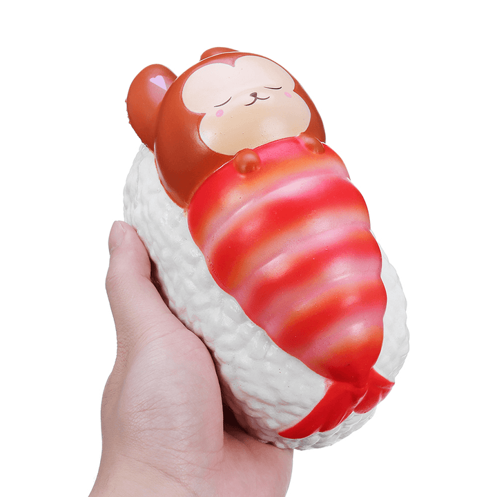 Yummiibear Squishy Foxy and Prawn Blanket Jumbo Sushi Toy Slow Rising with Packaging Box - Trendha