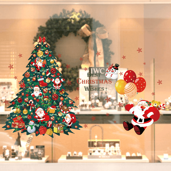 Miico SK9116 Christmas Sticker Cartoon Christmas Tree Wall Stickers Removable for Room Decoration - Trendha