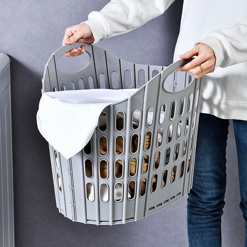 Plastic Household Toilet Folding Dirty Laundry Basket - Trendha