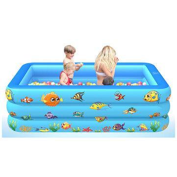 Inflatable Swimming Pool Garden Outdoor PVC Paddling Pools Kid Game Pool - Trendha