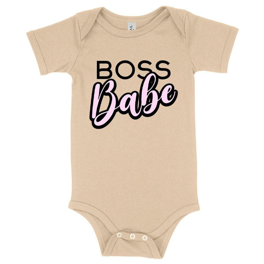Baby Jersey Boss Babe Graphic Onesie - Trendha