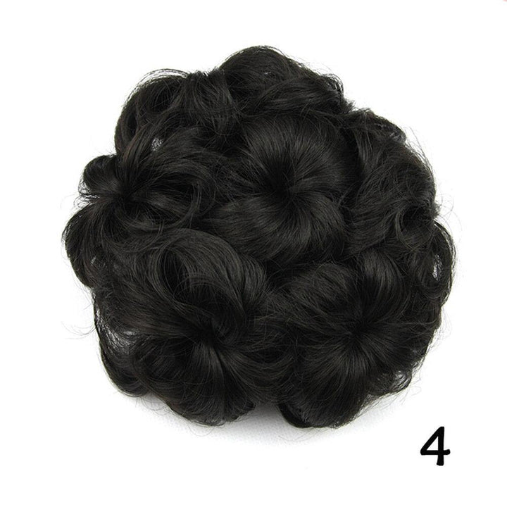 8 Colors Flower Bud Head Short Curly Hair Seven Flowers Drawstring Wig Piece - Trendha