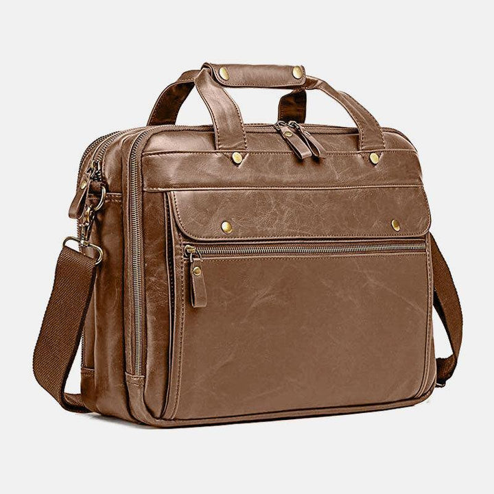 Men Vintage Multi-pocket Messenger Bag Handbag Crossbody Bag For Business - Trendha