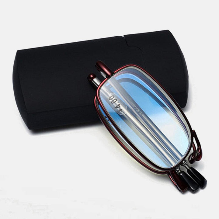 Unisex Anti-blue Light Foldable Portable Telescopic Stretch Frame Parent Gift Reading Glasses Presbyopic Glasses - Trendha