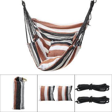 Canvas Chair Swing Hammock Hanging Chair Outdoor Indoor with Pillow Storage Bag - Trendha