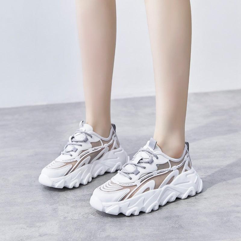 Comfortable White Shoes, Thick-soled Platform Platform Daddy Shoes - Trendha