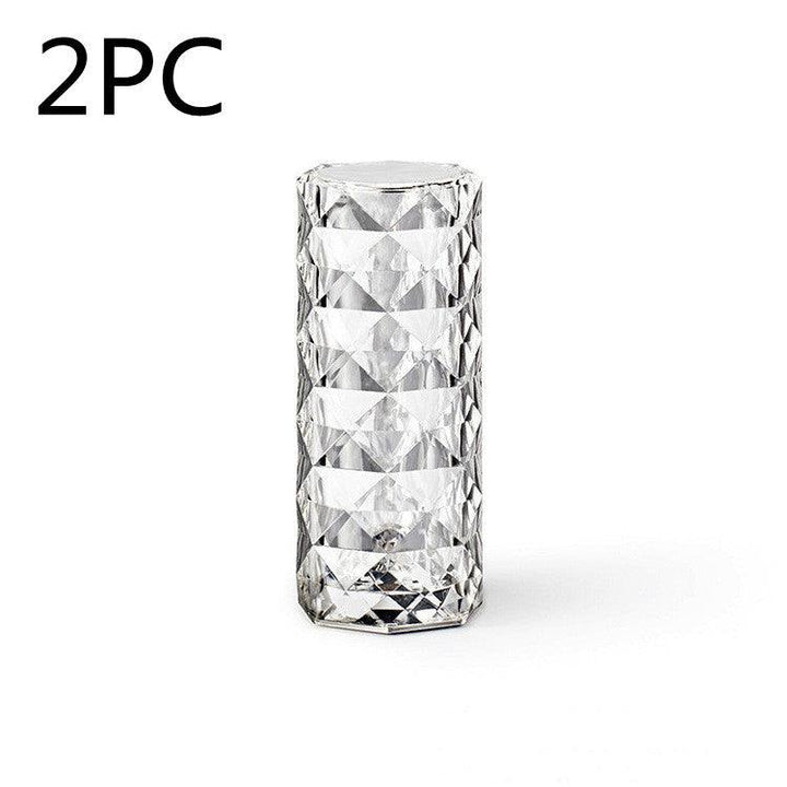 Nordic Crystal Lamp USB Table Lamps Bedroom Touch Dimming Atmosphere Diamond Night Light Rose Projector Lamp Decor - Trendha