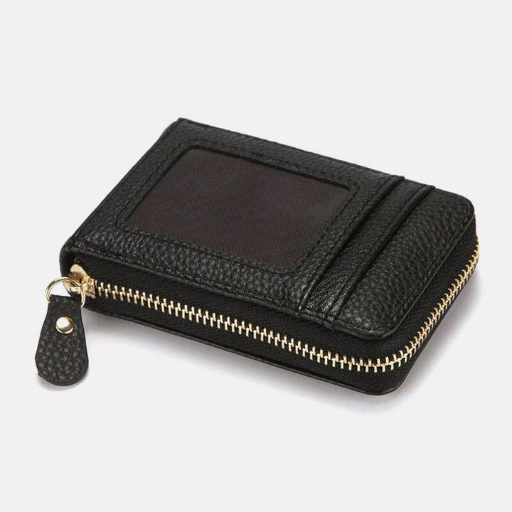 Men Faux Leather RFID Anti-theft Organ Shape Multi-slot Card Holder Wallet - Trendha