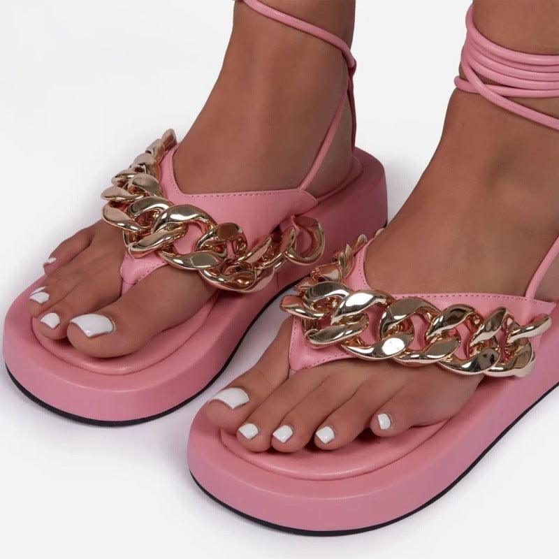 Large Size Summer Women's Shoes 36-43 Fashion Platform Flip Flops Sandals - Trendha
