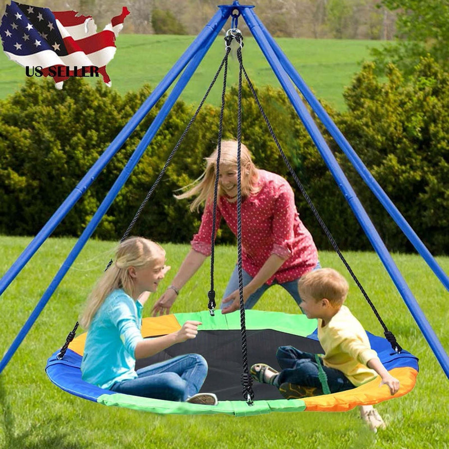 40 Saucer Tree Swing Flying 660lb Multi-Strand Ropes Colorful and Safety Swing - Trendha