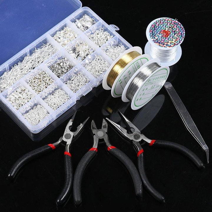 Jewelry Making Wire Starter Threads Findings Pliers Repair Tool Craft Supply Kit - Trendha