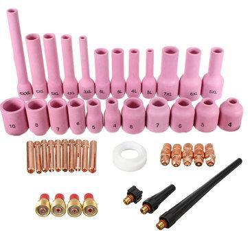 46Pcs TIG Gas Lens Collet Body Assorted Size Kit for TIG Welding Torch SR WP9 20 - Trendha