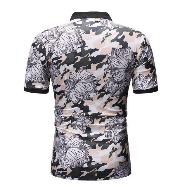 Men Fashion Printed Short-sleeved Lapel Shirts - Trendha