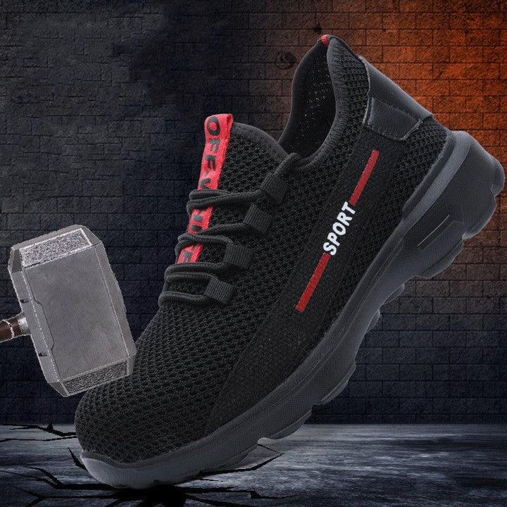 Breathable, Anti-smash And Anti-puncture Lightweight Fly-woven Safety Shoes - Trendha