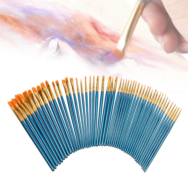 50Pcs/Set Artist Painting Brush Set Watercolor Acrylic Oil Kids School Art Craft Kit - Trendha
