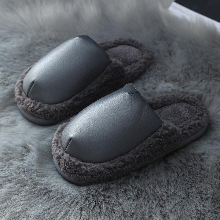 Cotton Slippers Ladies Winter Warm Indoor Home Couple Non-slip Plush - Trendha