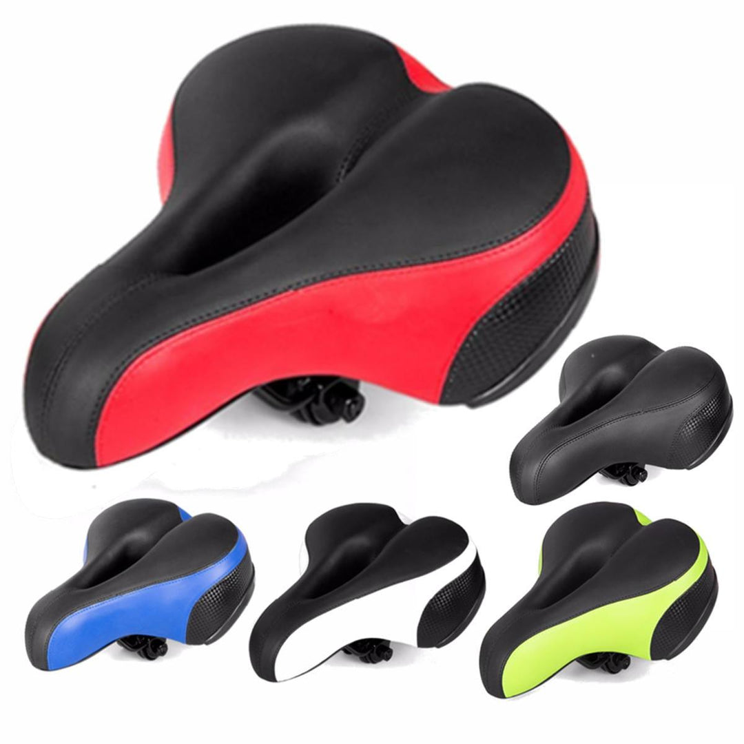 Comfort Bike Saddle Reflective Shockproof Breathable MTB Bicycle Seat Spring Bike Cushion Seat Outdoor Cycling - Trendha
