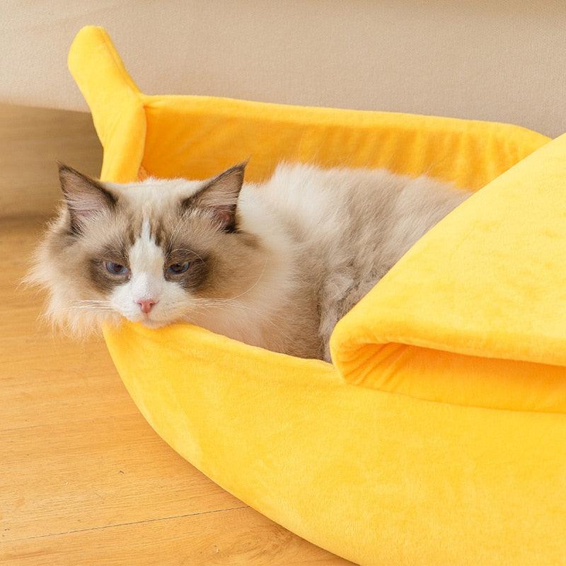 Banana Shaped Cat Bed - Trendha