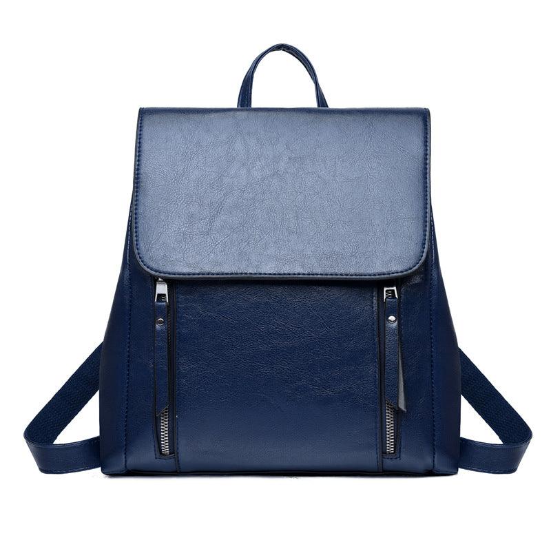 New Women's Bag Fashion Oil Wax Backpack - Trendha