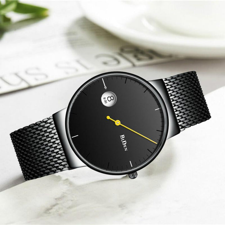 BIDEN 0049 Ultra Thin Fashionable Men Wrist Watch Creative Quartz Watches - Trendha