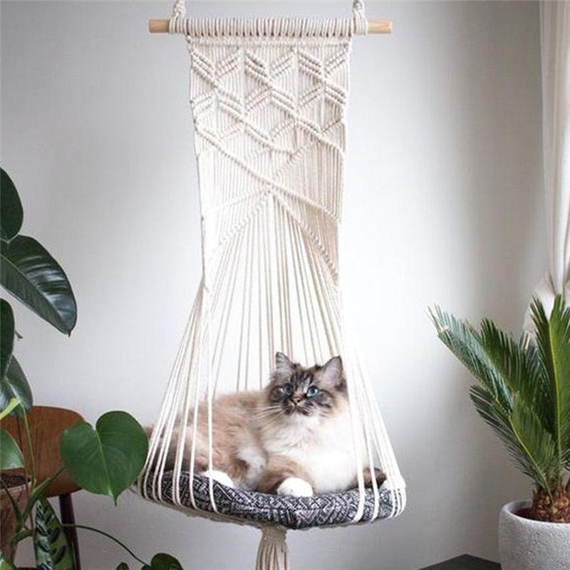 Bohemian Style Cotton Cat Bed Tapestry - Trendha