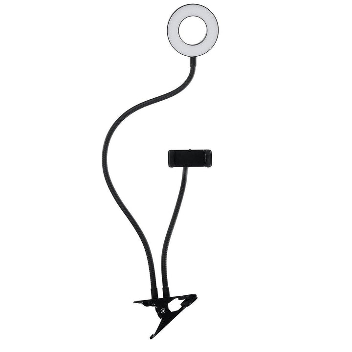 Clip LED Ring Light for Selfie Live Broadcast 3000-5000K Dimmable Makeup Fill Light for Youtube Facebook with Mobile Phone Holder Table Lamp Flexible Desk Night Lamp for Reading Net Class - Trendha