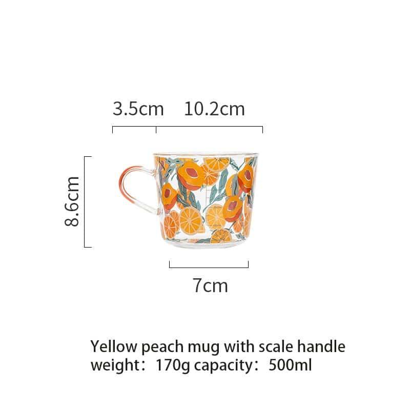 Cactus / Orange Glass Tea Cup - Trendha