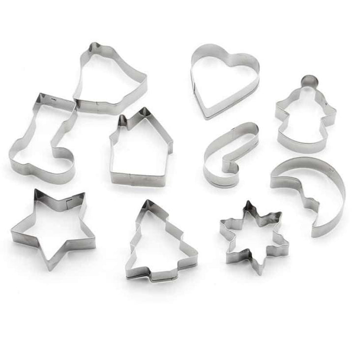 Christmas Themed Stainless Steel Cookie Cutters Set - Trendha