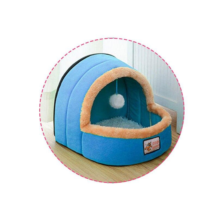 Colorful Plush Pet Bed & House - Trendha