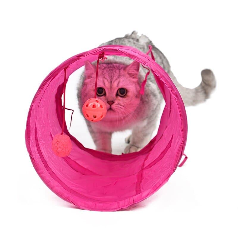 Colorful Tunnel Toy for Cats with Two Balls - Trendha