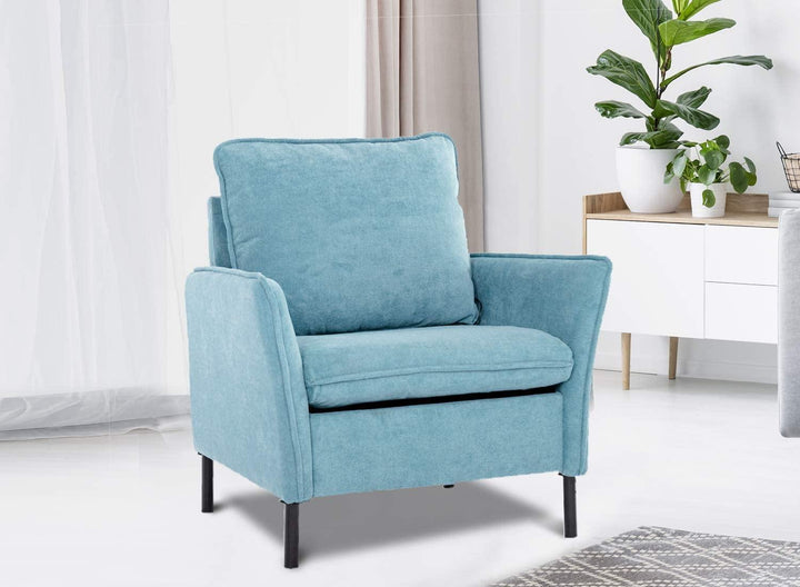 Loveseat,Single ,Couch and Sofa for Living Room Upholstered Modern Tufted for Small Spaces,Blue - Trendha