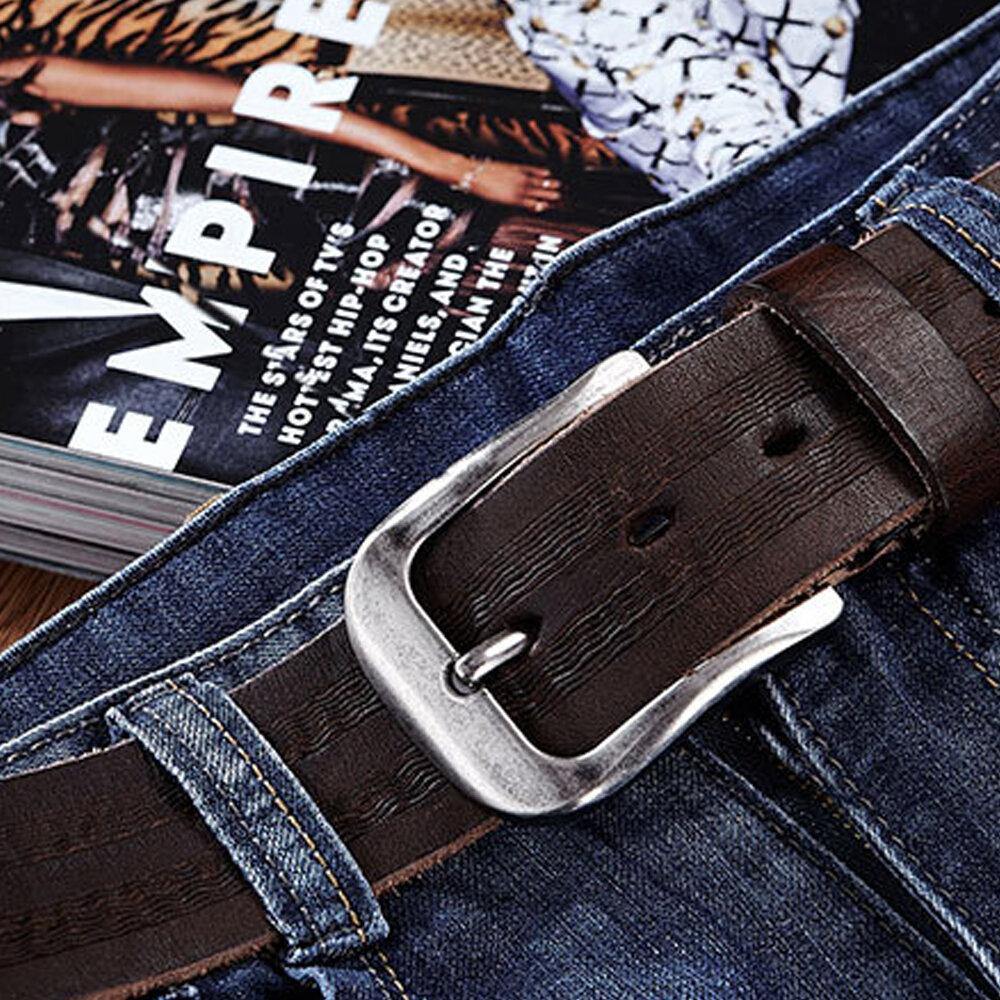 Genuine Leather Men's Belt Casual Waistband Waist Strap Smooth Pin Retro Belt - Trendha